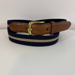 Torino Tan & Navy Blue Woven Belt 40" Mens